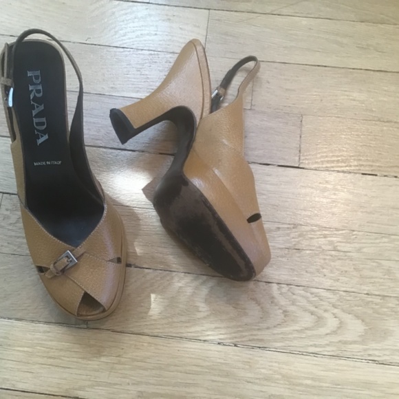 Vintage Prada peep toe platform Italy - Picture 2 of 5